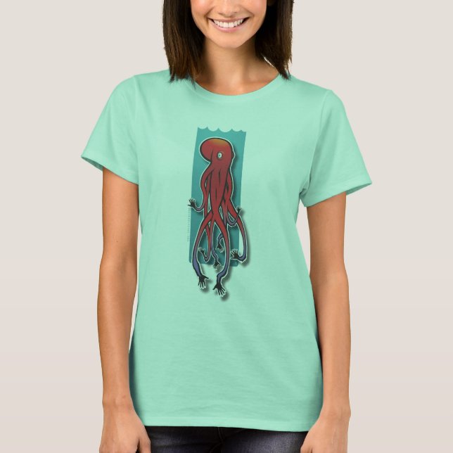 T-shirt Ocho Manos Blanc / Dames Rose (Devant)