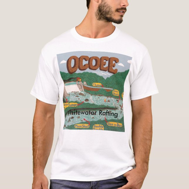 T-shirt Ocoee RiverWhitewater transportant transporter par (Devant)