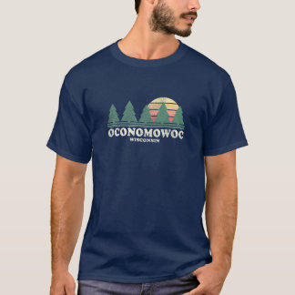 T-shirt Oconomowoc WI Vintage Throwback Tee Retro Les anné