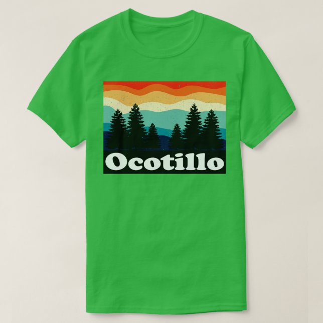 T-shirt Ocotillo California Retro (Design devant)