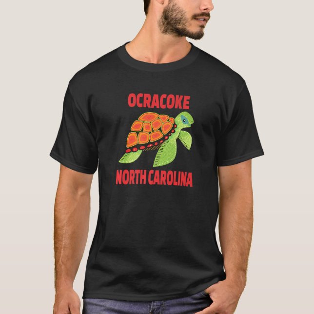 T-shirt Ocracoke Caroline du Nord Tortue de mer (Devant)