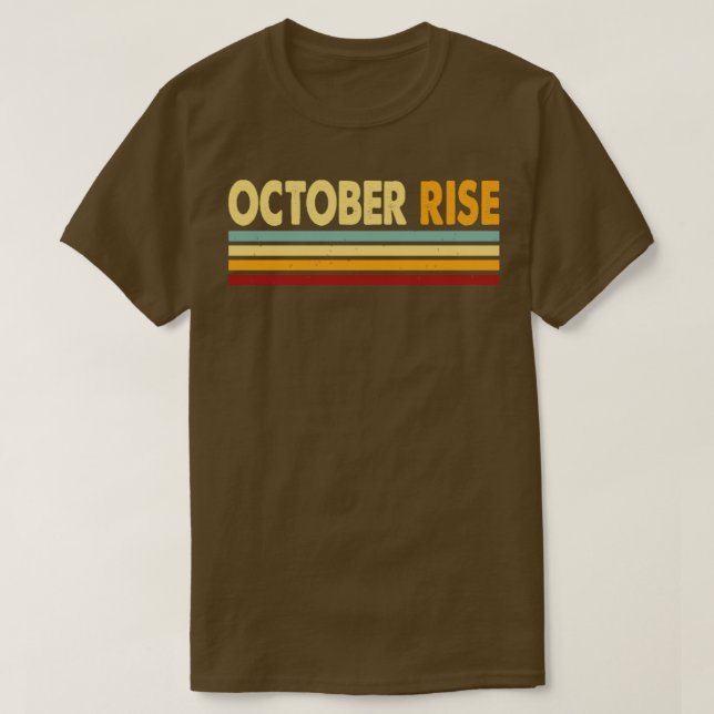 T-shirt October Rise Retro Text (Design devant)