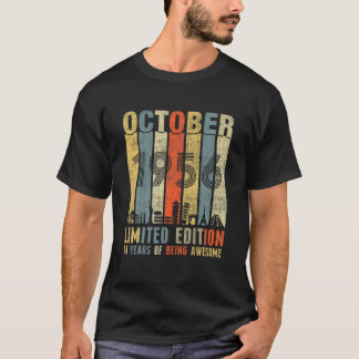 T-shirt Octobre 1956 Vintage Funny 64E Cadeau Anniversaire