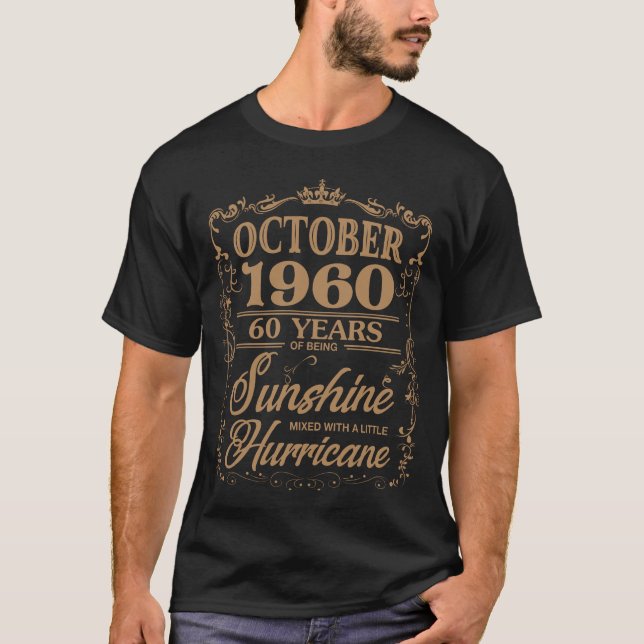 T-shirt Octobre 1960 60 Ans De Tempête (Devant)