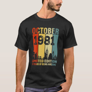 T-shirt Octobre 1981 Edition Limitée 40 Ans D'Être Awe