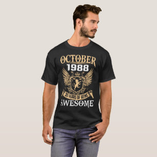 T-shirt Octobre 1988 30 ans d'être impressionnant