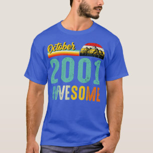 T-shirt Octobre 2001 Birthday Gift Shirt Vintage Octobre 2