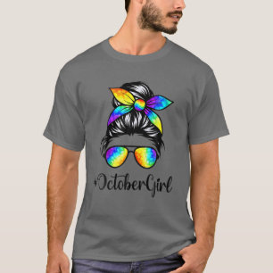 T-shirt Octobre Fille Anniversaire Femme Visage de l'oeil 