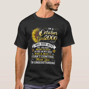 T-shirt Octobre Filles 2000 Chemise 20e Anniversaire 2000