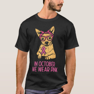T-shirt Octobre Nous Portons Chihuahua Rose Chig