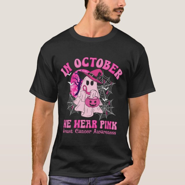 T-shirt Octobre Nous Portons Le Cancer Du Sein Rose Femmes (Devant)