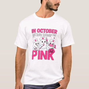 T-shirt Octobre, nous portons le rose Infirmière Sensibili