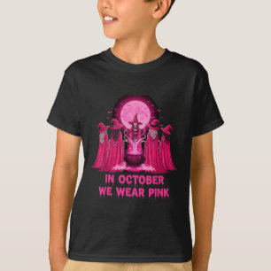 T-shirt Octobre Nous Portons Nk Sorcière Halloween Cancer