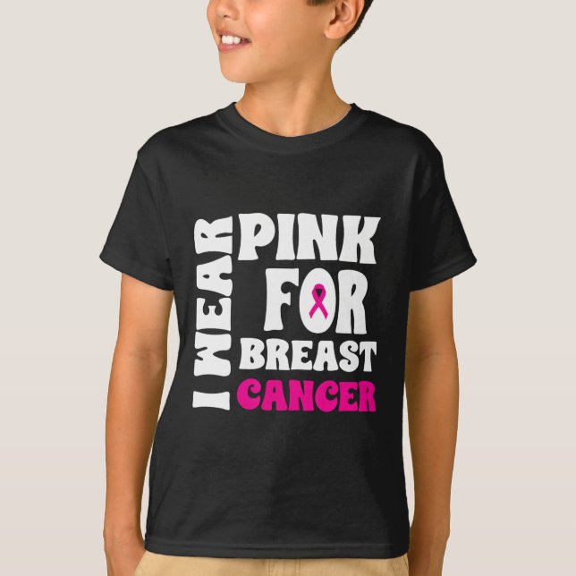 T-shirt Octobre Nous Portons Pink Breast Cancer Sensibilis (Devant)