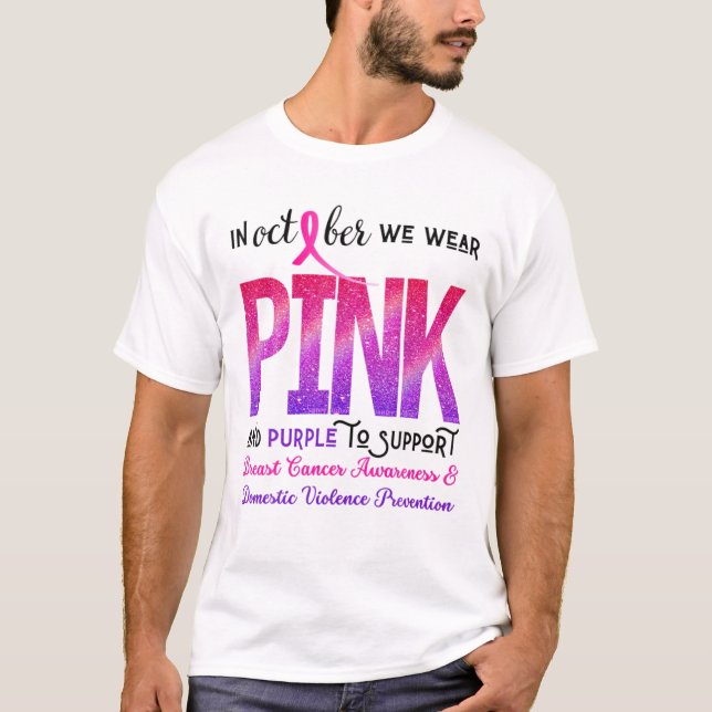 T-shirt Octobre Nous Portons Rose (Devant)