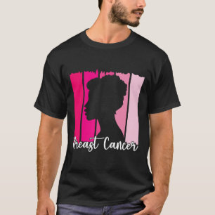 T-shirt Octobre Nous Portons Rose Noir Afro Femmes Cance d