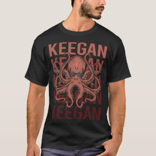 T-shirt Octopus amusant - Nom de Keegan