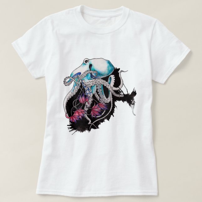 T-shirt Octopus aquarelle (Design devant)