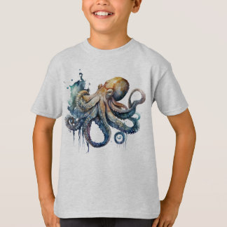 T-shirt Octopus aquarelle