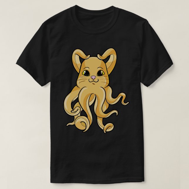 T-shirt Octopus avec 8 armes en chat (Design devant)