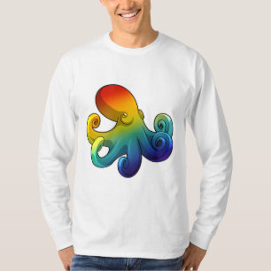 T-shirt Octopus avec arc-en-ciel