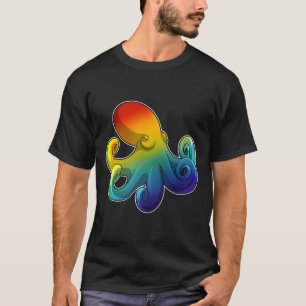 T-shirt Octopus avec arc-en-ciel