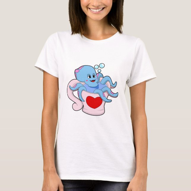 T-shirt Octopus avec Coeur Cup.PNG (Devant)