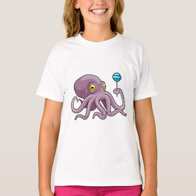 T-shirt Octopus avec Lollipop (Devant)
