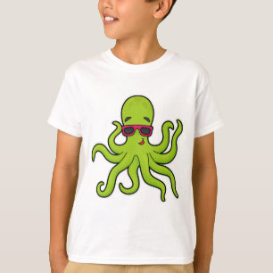 T-shirt Octopus avec lunettes de soleil