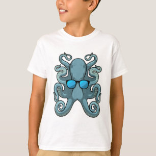 T-shirt Octopus avec lunettes de soleil
