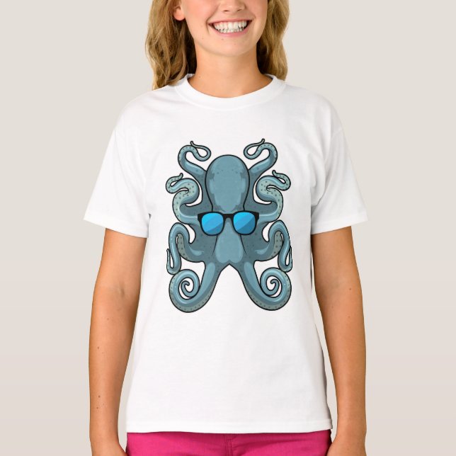 T-shirt Octopus avec lunettes de soleil (Devant)