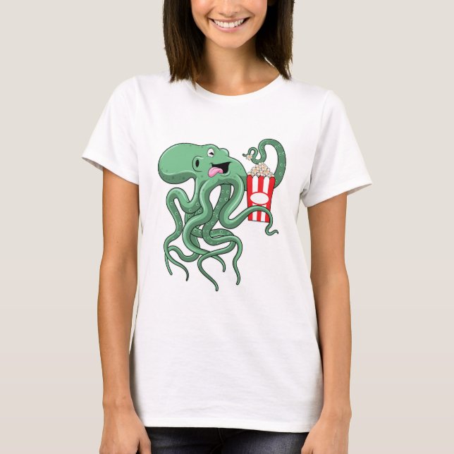 T-shirt Octopus avec Popcorn (Devant)
