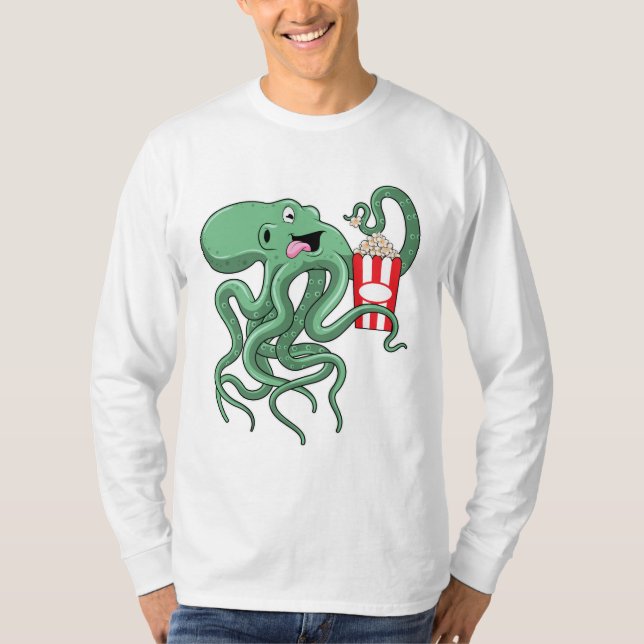 T-shirt Octopus avec Popcorn (Devant)