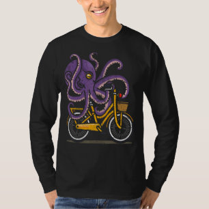 T-shirt Octopus Bicyclette Plongeur Cycliste Funny Biker D