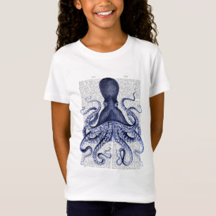 T-Shirt Octopus bleu