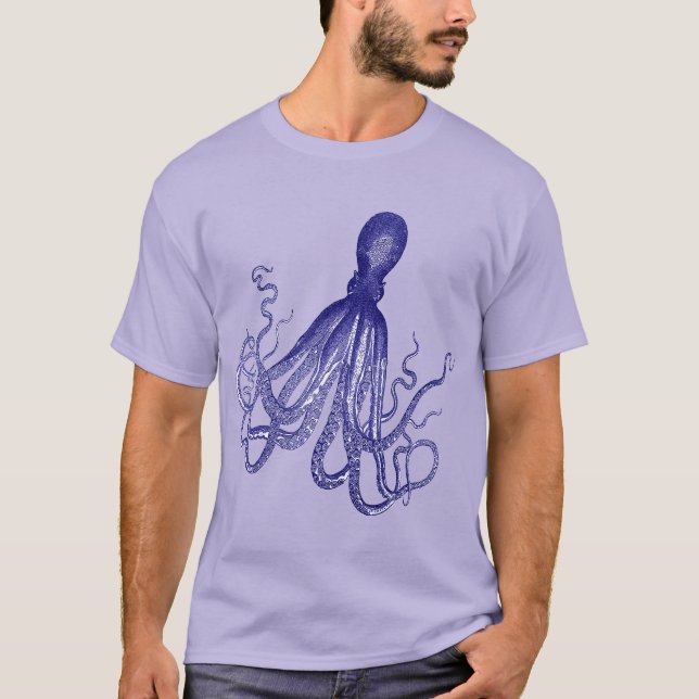 T-shirt Octopus bleu 5 (Devant)