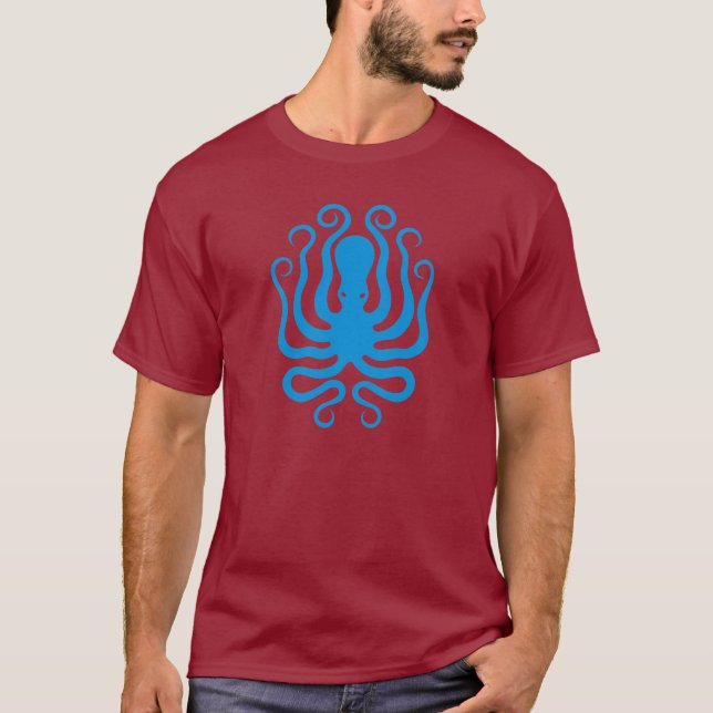 T-shirt Octopus bleu clair (Devant)
