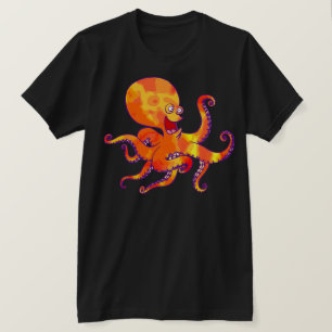 T-shirt Octopus, caricature amusante