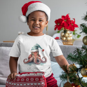 T-Shirt Octopus Christmas Joy, coutume