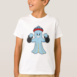 T-shirt Octopus comme Bodybuilder avec des cloches