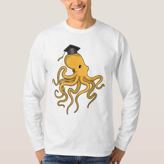 T-shirt Octopus comme étudiant avec diplôme (Devant)