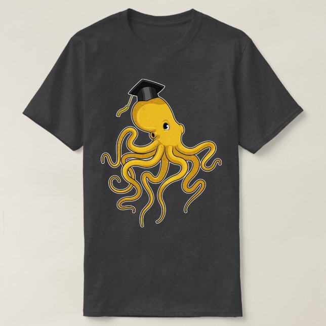 T-shirt Octopus comme étudiant avec diplôme (Design devant)