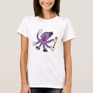 T-shirt Octopus comme magicien avec Casquette