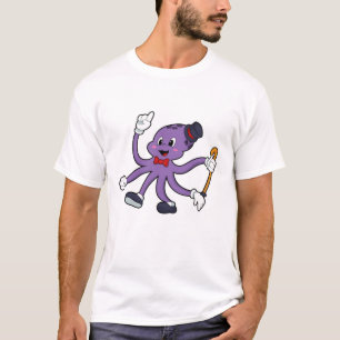 T-shirt Octopus comme magicien avec Casquette