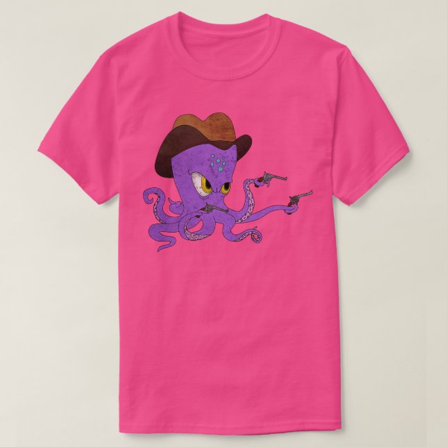 T-shirt Octopus Cowboy (Design devant)