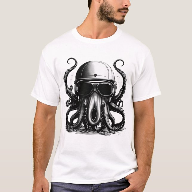 T-shirt Octopus dans l'explorateur de la mer profo (Devant)