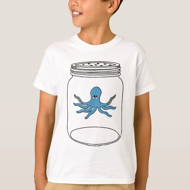 T-shirt Octopus dans un bocal (Devant)