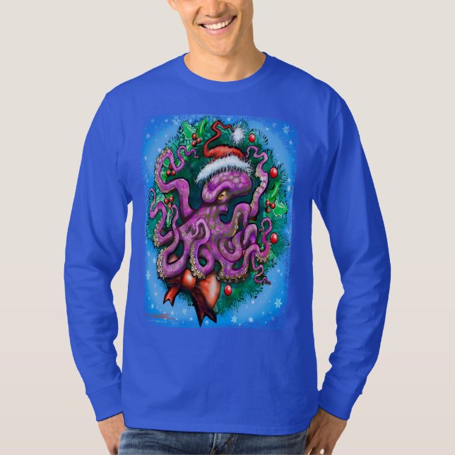 T-shirt Octopus de Noël (Devant)