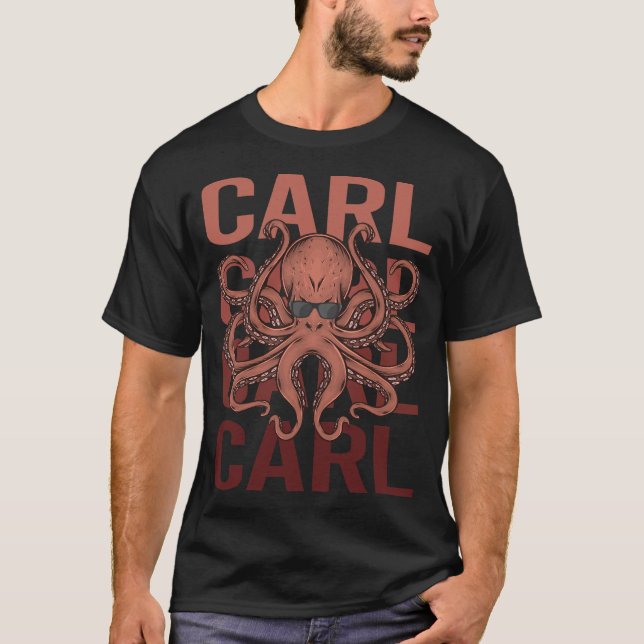 T-shirt Octopus drôle - Nom Carl (Devant)