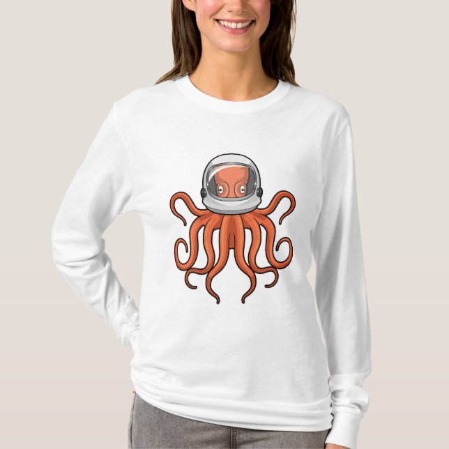 T-shirt Octopus en astronaute (Devant)